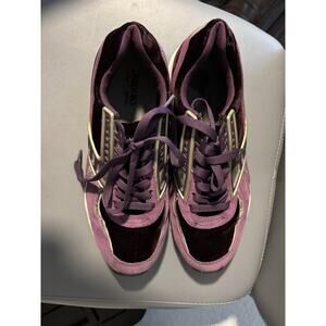 Brooks Running Co. Purple & Silver Velvet Suede Fashion Athletic Shoes Sz 10M
